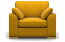 Heart of House Lincoln Tweed Fabric Chair - Mustard